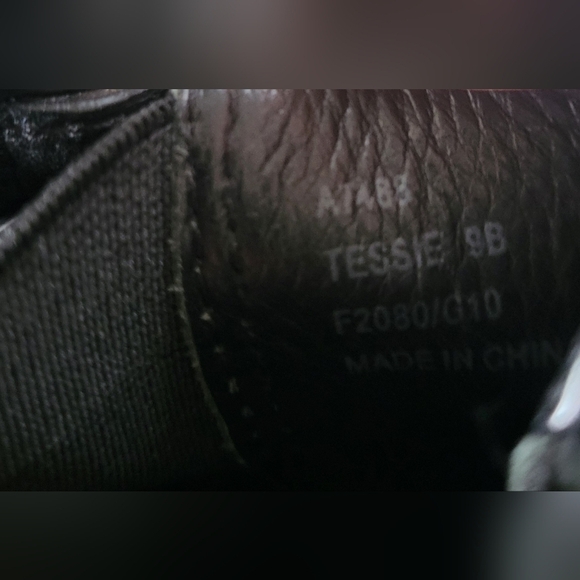 Coach Tessie Black Leather Ankle Moto High Heel Buckle Boots Booties Siz… - Picture 13 of 16